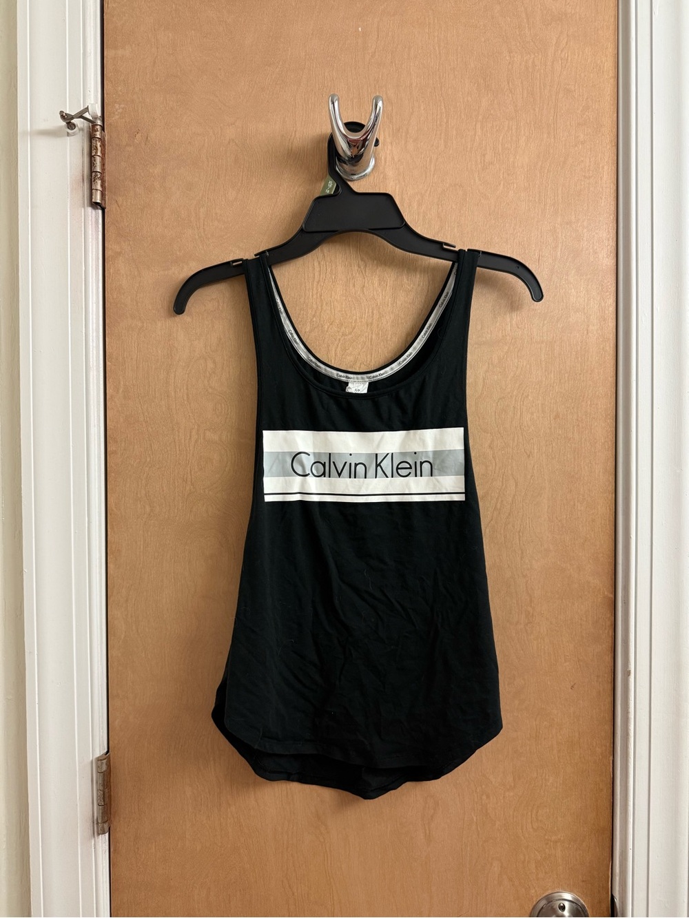 Calvin Klein Black Tank Top With Logo SZ S/P